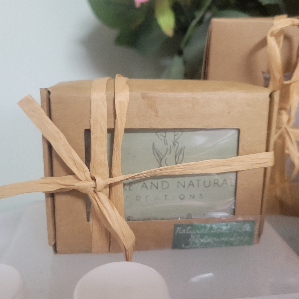 PureandNatural hand crafted Goat Milk Soap gift box aprox 4 oz